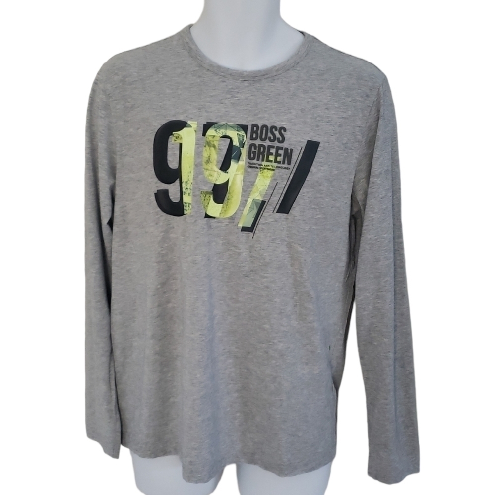 Boss Green Togn 2 Long Designer Lounge Preppy Sleeved T Shirt - Men's